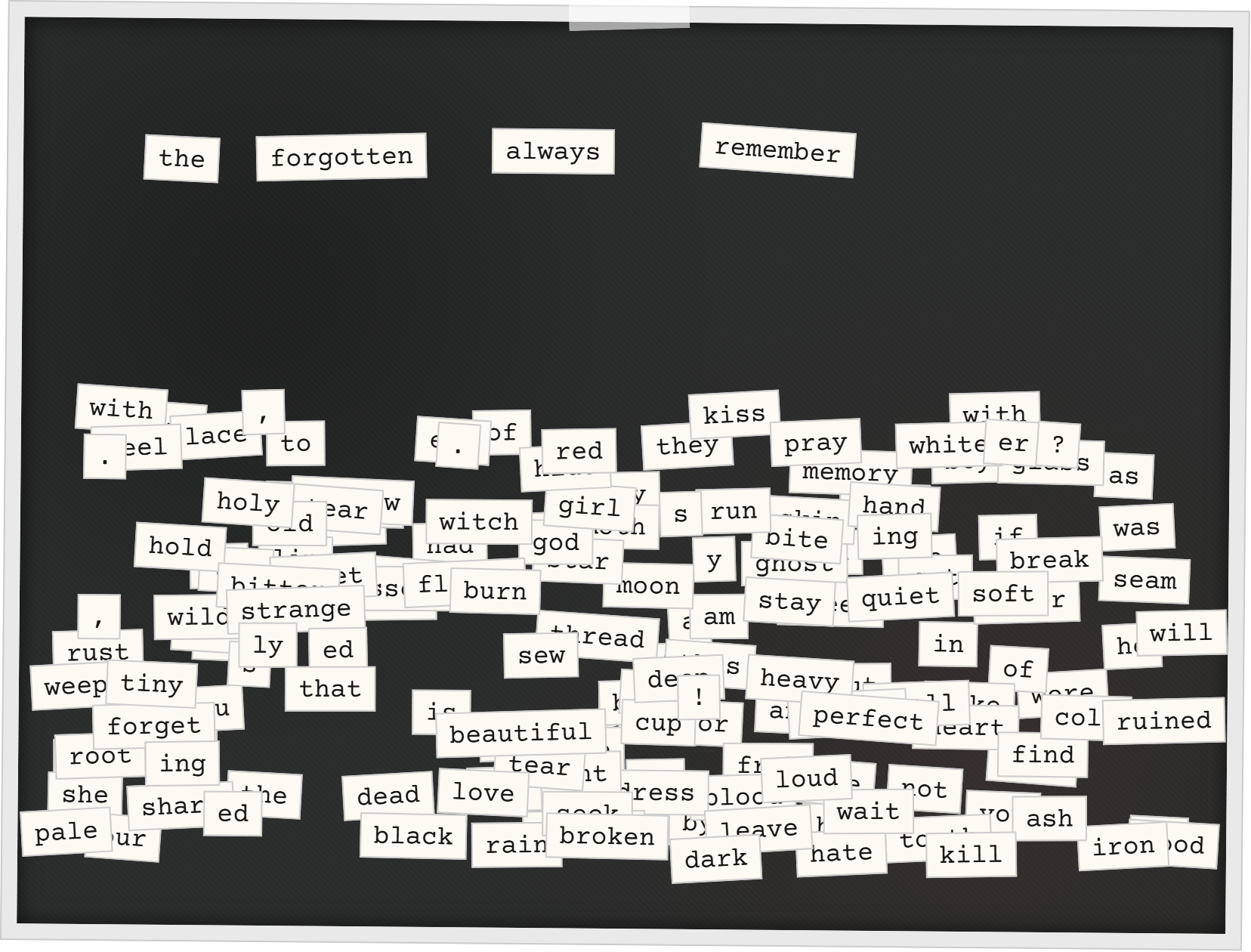 Fridge Poetry