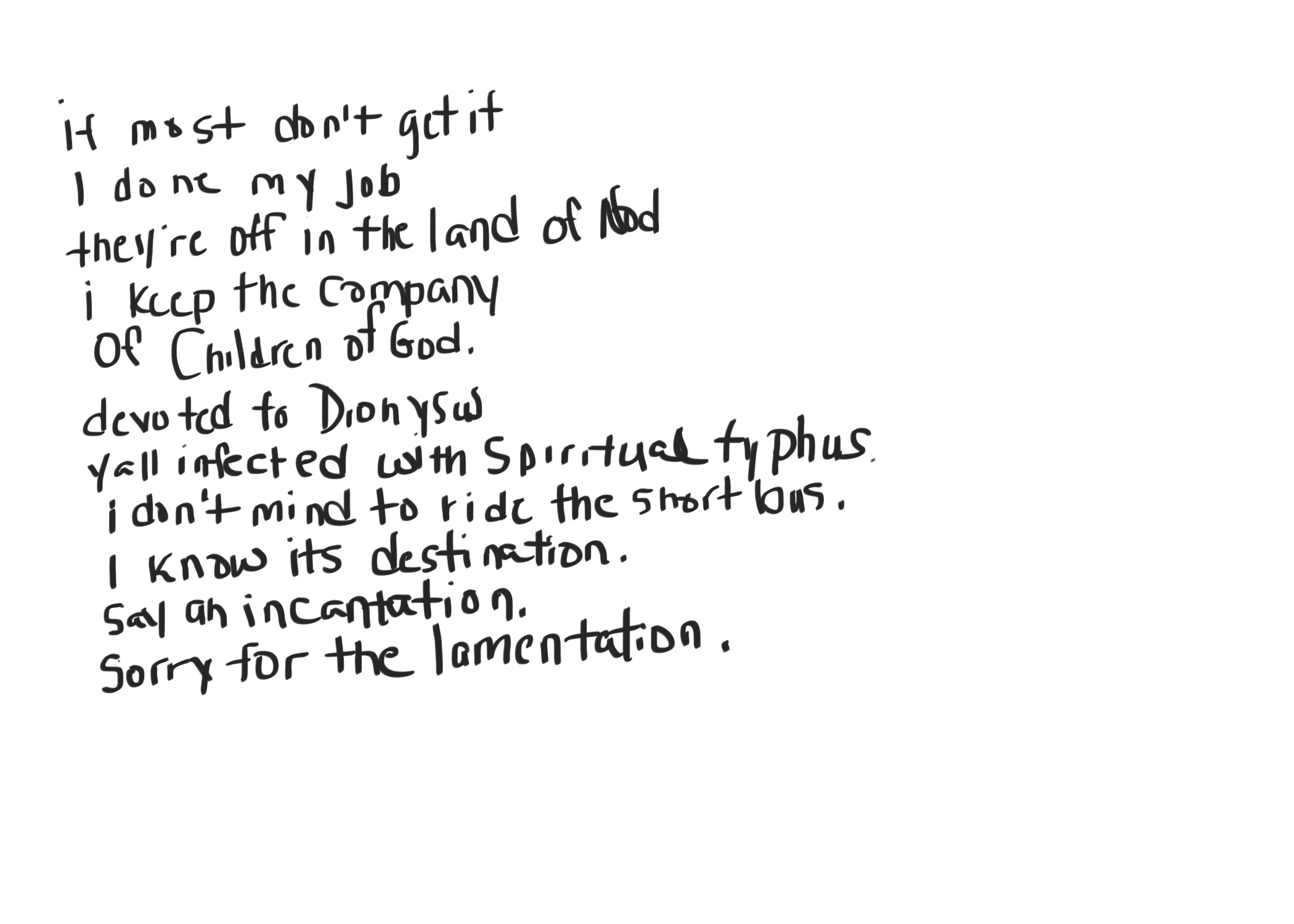 Girl's Lament